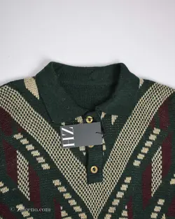 بافت وینتیج یشمی دکمه دار