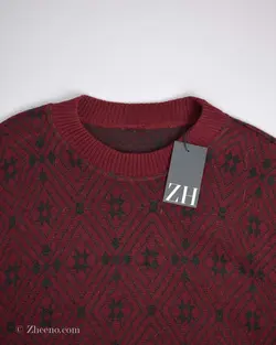 بافت وینتیج زرشکی مشکی