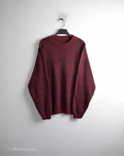 بافت وینتیج زرشکی مشکی