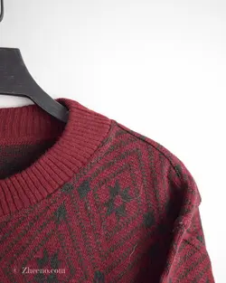 بافت وینتیج زرشکی مشکی