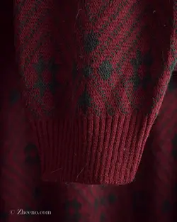 بافت وینتیج زرشکی مشکی