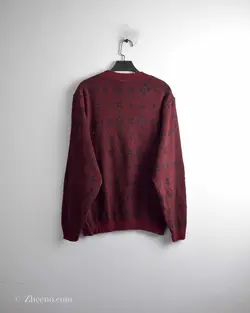 بافت وینتیج زرشکی مشکی