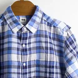 پیراهن کنف آستین کوتاه Uni qlo