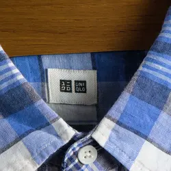 پیراهن کنف آستین کوتاه Uni qlo