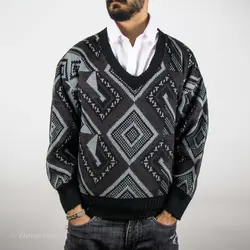 بافت طرحدار یقه هفت