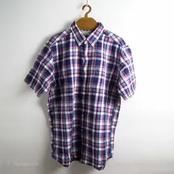 پیراهن کنف آستین کوتاه  Linen blend