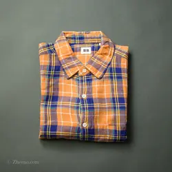 پیراهن کنف آستین کوتاه Uni qlo