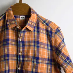 پیراهن کنف آستین کوتاه Uni qlo