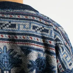 بافت طرحدار سرمه ای