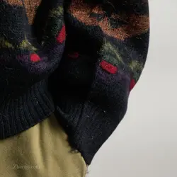 بافت طرحدار مشکی