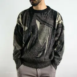 بافت طرحدار قهوه ای