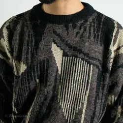 بافت طرحدار قهوه ای