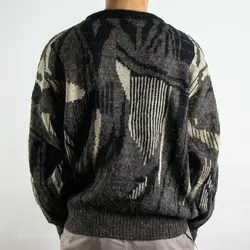 بافت طرحدار قهوه ای