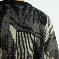 بافت طرحدار قهوه ای