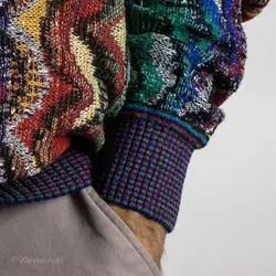 بافت طرحدار چند رنگ