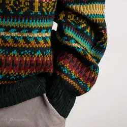 بافت طرحدار یقه هفت