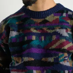 بافت طرحدار چند رنگ