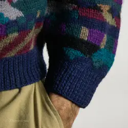 بافت طرحدار چند رنگ