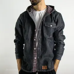 پیراهن جین کلاه دار