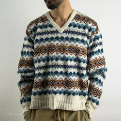 بافت طرحدار یقه هفت