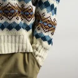 بافت طرحدار یقه هفت