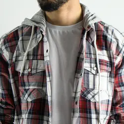 پیراهن پشمی کلاه دار We