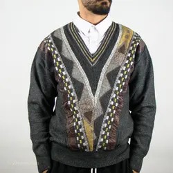 بافت طرحدار یقه هفت