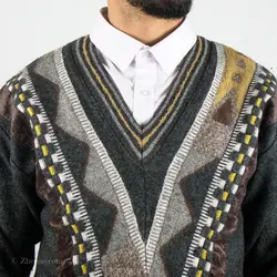 بافت طرحدار یقه هفت