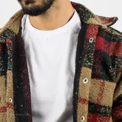 پیراهن پشمی چهارخانه خیلی ضخیم
