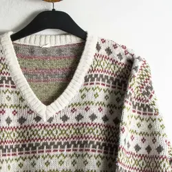 بافت طرحدار یقه هفت