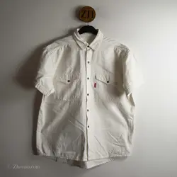 پیراهن جین آستین کوتاه سفید