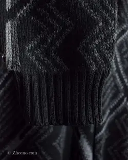 بافت وینتیج مشکی طوسی