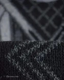 بافت وینتیج مشکی طوسی