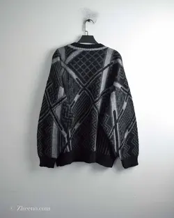 بافت وینتیج مشکی طوسی