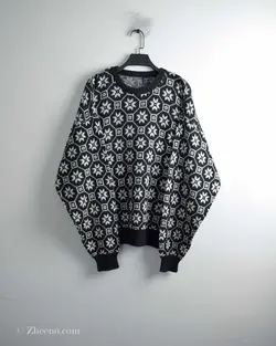 بافت وینتیج سفید مشکی