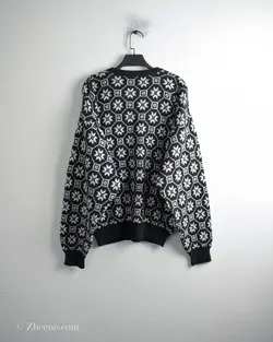 بافت وینتیج سفید مشکی