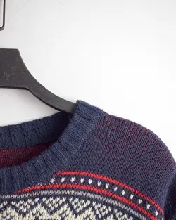 بافت وینتیج سفید سرمه ای