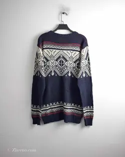 بافت وینتیج سفید سرمه ای