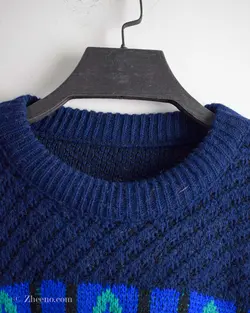 بافت وینتیج سرمه ای سبز