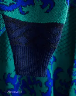 بافت وینتیج سرمه ای سبز