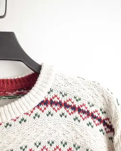 بافت وینتیج سفید طرح دار