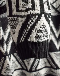 بافت وینتیج مشکی و سفید