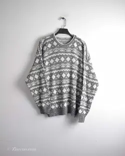 بافت وینتیج طوسی و سفید