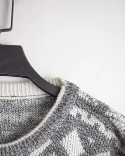 بافت وینتیج طوسی و سفید