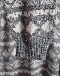 بافت وینتیج طوسی و سفید