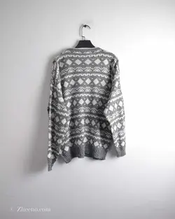 بافت وینتیج طوسی و سفید