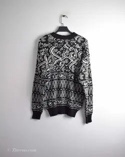 بافت وینتیج مشکی و سفید