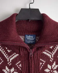 بافت وینتیج زیپ دار John Blair