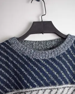 بافت وینتیج سرمه ای و سفید