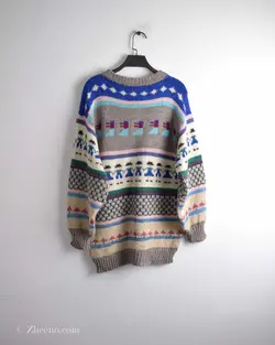 بافت وینتیج چند رنگ